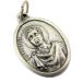 WJH Silver Toned Saint St Genesius Pray for Us Christian Italian Medal 1 Inch Pendant