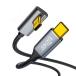 Type-C кабель L знак 1M PD 100W внезапный скорость зарядка USB 3.2 Gen2 / 10Gbps данные пересылка / 4K видео выход USB-C to USB-C высокая прочность нейлон плетеный кабель MacBook/Surface/Galax