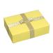 TAKEMEKI подарочная коробка желтый 15*10.5*H4.5cm Gold лента 