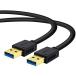 DTECH USB 3.0 кабель 1m модель A- модель A мужской - мужской позолоченный коннектор установка черный 