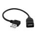 CY USB 2.0 A модель мужской прямой угол - USB 2.0 женский удлинение кабель 90 раз коннектор 20cm