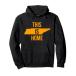 Orange Tennessee State Outline Tennessee Saying This is Home Pullover Hoodi