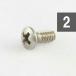 Allparts GS-3390-005 Stainless Slide Switch Mounting Screws [7573]
