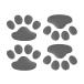  стикер машина лапа 3D симпатичный пара следы собака кошка оборудование орнамент ..... украшение 4 шт. комплект царапина .. машина сопутствующие товары пара следы цельный симпатичный поверхность белый наклейка 