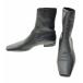 ZARA / Zara 1132/610 square tu black real leather Flat ankle boots 