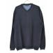 UNITED ARROWS / United Arrows 2 цветный V шея хлопок длинный рукав вязаный свитер 