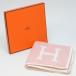 HERMES Hermes Calle towel {ava long } rose * lilac pink × white cotton 100% France made brand miscellaneous goods [ used ]