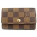 [ б/у ] LOUIS VUITTON Louis Vuitton N62630myurutikre6 Damier *eben парусина Brown чехол для ключей бренд мелкие вещи мужской женский 