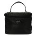 PRADA Prada B6842 косметичка te Hsu to нейлон cosme сумка черный чёрный серия треугольник Logo plate макияж сумка женский [ б/у ]