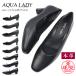 AQUA LADY[ aqua reti] туфли-лодочки женский натуральная кожа широкий 3E/4E/5E формальный ремешок чёрный черный lik route работа для большой размер маленький размер праздничные обряды 
