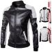 leather jacket men's rider's jacket for motorcycle ventilation leather jacket mesh large size equipped slim stylish outer blouson si