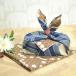 o lunch box for furoshiki reversible .... Atara type inisie turtle .kikkou navy 50cm made in Japan domestic production 