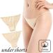  under shorts inner shorts cotton lady's swimsuit ballet high leg small of the back rubber cord .. prevention .. prevention swimming shorts inner beige a08