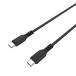 ���ϋv/�f���ۏ�18���� USB�[�d�������P�[�u�� 1.2m �u���b�N �V���R�[���f�ށyType-C - Type-C�z(AJ656)