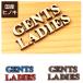 GENTS LADIES �ؐ� �ؕ����g�C���T�C���v���[�g 3�F �j�� �g�C���}�[�N ������� �j�� ���� �h�A�v���[�g���Y�Ђ̂� �X�e�b�J�[ �V�[���� ���[���֑�������