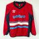 [ б/у ] Umbro Junior pi стерео верх 140 красный / темно-синий UBA4140JB Kids UMBRO футбол футзал одежда ветровка 