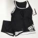 [ used * unused goods ][ top and bottom set ] Ocean Pacific tank top Rush Guard pad attaching swimsuit pants 9 BK 522823 lady's 