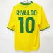 [ б/у ] Nike футбол Brazil представитель 2000 форма Home #10li bow doS NIKE