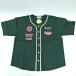 [ used * unused goods ]76 LUBRICANTSnanarok badge attaching embroidery Baseball shirt L dark green 76-23231503 unisex 