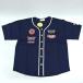 [ used * unused goods ]76 LUBRICANTSnanarok badge attaching embroidery Baseball shirt L navy 76-23231503 unisex 