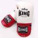 [ б/у ]TOP KING верх King бокс перчатка текстильная застёжка тип 16OZ белый красный боевые искусства 