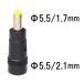 DC�v���O �T�C�Y�ϊ� �A�_�v�^ ��5.5/2.1mm �� ��5.5/1.7mm