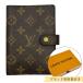  Louis Vuitton обложка для записной книжки R20005 Agenda PM монограмма 6 дыра органайзер покрытие Brown чай цвет bi тонн LV женский мужской 