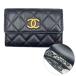  Chanel футляр для карточек овчина кожа натуральная кожа женский бренд футляр для карточек футляр для визитных карточек черный чёрный Logo здесь Mark CC CHANEL ограничение 
