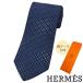  галстук Hermes мужской шелк точка полька-дот узор ja карта темно-синий HERMES широкий галстук 