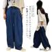  Denim body type покрытие брюки ba Rune брюки широкий брюки широкий ko Kuhn брюки объем джинсы большой размер длинный длина надеты .. ткань to задний 