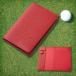 ゴルフ スコアカードケース スコアカードホルダー スコアカードカバー 牛革 ゴルフ用品 メンズ レディース レッド 赤 Golf