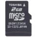 TOSHIBA microSD память карта 2GB SD-MD002GA