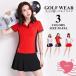  Golf одежда верх и низ в комплекте Golf One-piece рубашка женский A линия надеты .. лето ko-te вентиляция . пот короткий рукав красивый .40 плата 50 плата осень ko-te