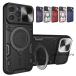iPhone16 �P�[�X �ϏՌ� �J�o�[ �X���C�h�������Y�J�o�[�t�� �����Y�ی� ��̌^�����O�t�� �}�O�l�b�g���ԍڃz���_�Ή� iPhone 16 Plus/16 Pro/16 Pro Max