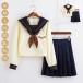  матроска женщина JK форма школьная форма женский короткий рукав длинный рукав верх и низ в комплекте взрослый костюм ученик старшей школы симпатичный костюм JK одежда учебное заведение праздник церемония окончания подарок 