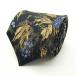  Kimi jima бренд галстук шелк цветочный принт общий рисунок мужской темно-синий KIMIJIMA PARIS TOKYO