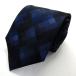  Comme Ca men галстук бренд общий рисунок в клетку шелк сделано в Японии PO мужской темно-синий COMME CA MEN