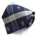 kli Kett галстук бренд в клетку верховая езда шелк ручная работа PO мужской темно-синий CRICKET