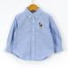  Ralph Lauren длинный рукав оскфорд рубашка кнопка down . изначальный Logo tops baby для мальчика 24M 90/52 размер голубой RALPH LAUREN