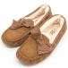  UGG мокасины замша боа лента обувь бренд обувь женский 24 размер Brown UGG