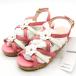  axes femme цельный . цветок Denim сандалии не использовался SH622X03K0 обувь обувь Kids для девочки L размер розовый axes femme
