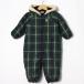  Miki House комбинезон Jump костюм детский комбинезон в клетку внешний baby для девочки FREE размер зеленый MIKIHOUSE