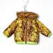  задний a Ray пуховик общий рисунок с мехом джемпер внешний baby для девочки 90 размер черный × желтый BACK ALLEY
