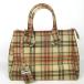  Gianni Carry ni сумка "Boston bag" PVC в клетку Logo plate большая сумка сумка женский бежевый GIANNI CHIARINI
