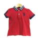  Ralph Lauren рубашка-поло tops короткий рукав большой po колено Logo baby для мальчика 12M размер красный × темно-синий RALPH LAUREN