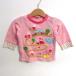  Miki House футболка с длинным рукавом tops плечо зажим животное рисунок baby для девочки 80 размер розовый MIKIHOUSE