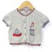  Familia кардиган tops короткий рукав хлопок вязаный baby для девочки 90 размер серый Familiar