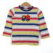  Miki House футболка с длинным рукавом tops long T окантовка рисунок сделано в Японии baby для мальчика 90 размер красный × желтый × синий MIKIHOUSE