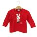  Miki House футболка с длинным рукавом tops животное рисунок сделано в Японии baby для девочки 80 размер красный MIKIHOUSE