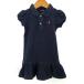  Ralph Lauren One-piece Logo плиссировать tops baby для девочки 18M размер темно-синий RALPH LAUREN